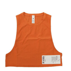 New Lululemon Size 2 Muscle Love Crop Tank Tough AUTO Automn Orange
